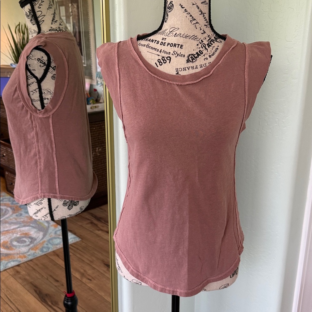 Free People Purplish-Pink Tank Top